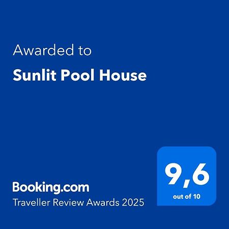 Villa Sunlit Pool House Posidhonía Exterior foto