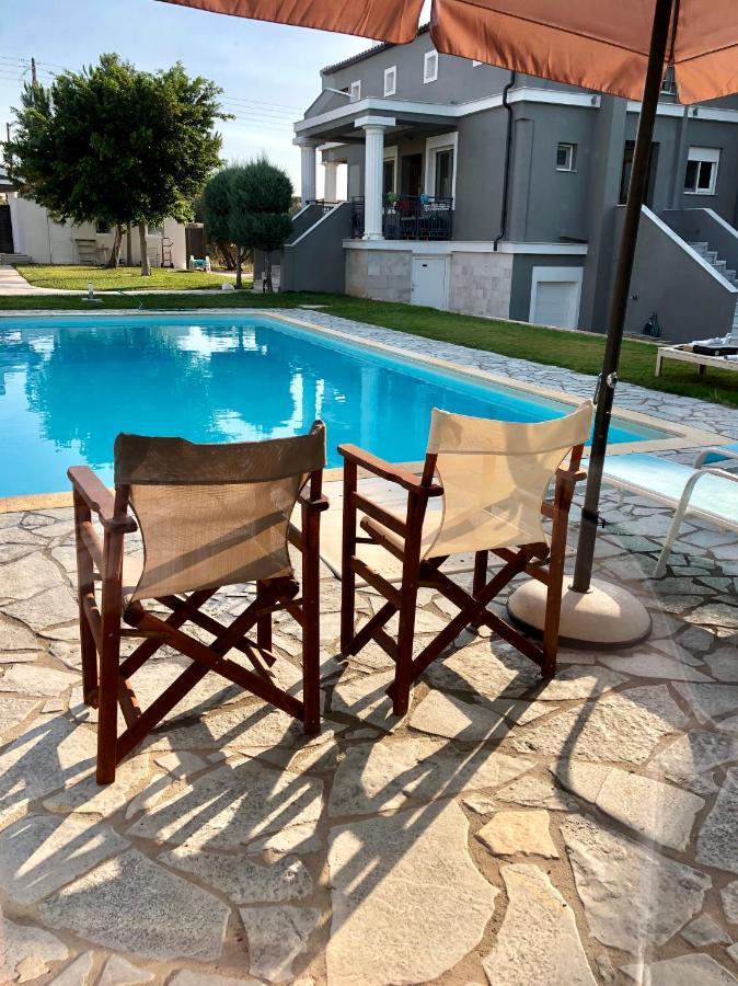 Villa Sunlit Pool House Posidhonía Exterior foto